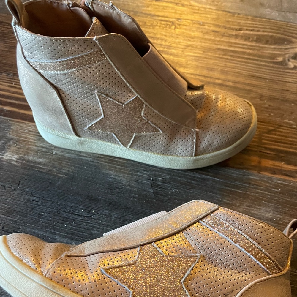 Kids Rose gold pink shoes